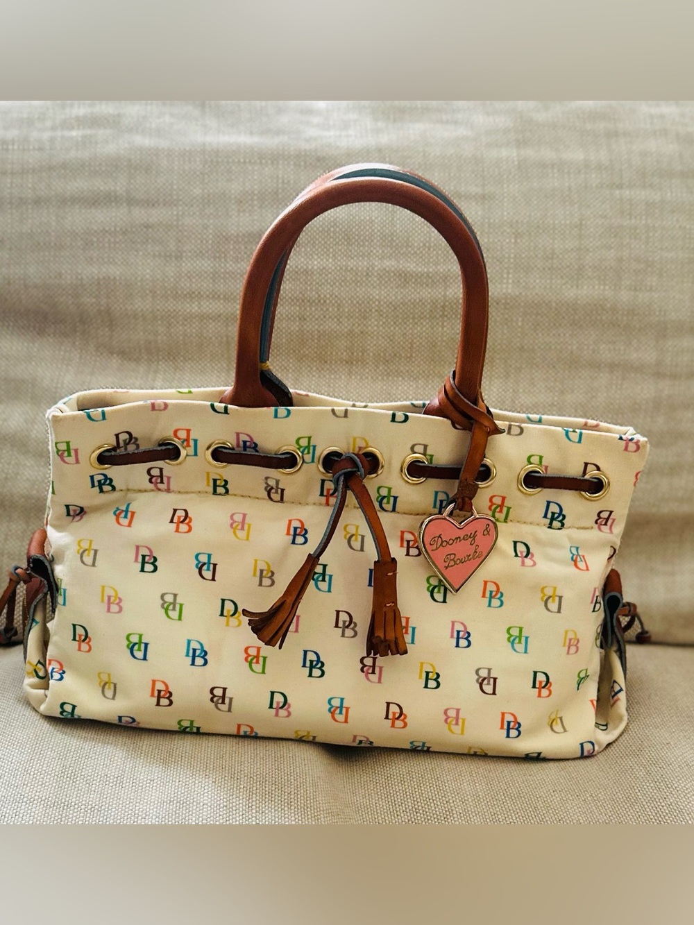 Dooney and Bourke Vintage Rainbow Tassel Satchel "It Bag" (c. 2003–2006)
